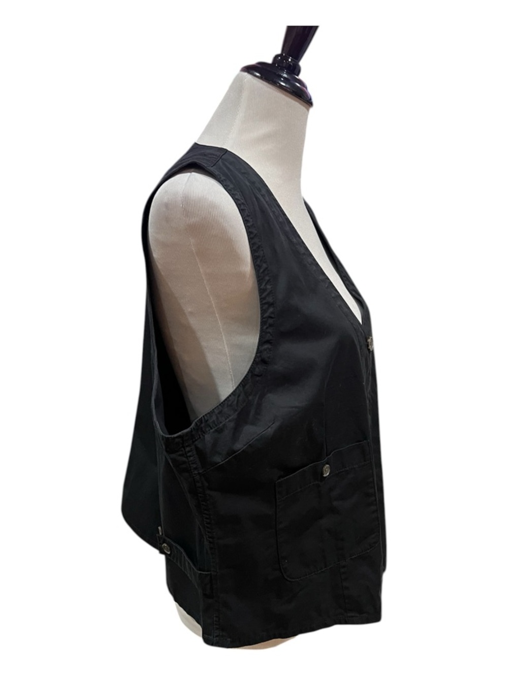 J. Crew Black Patch Pocket Vest in Lightweight Twill Size 20 - Picture 4 of 7